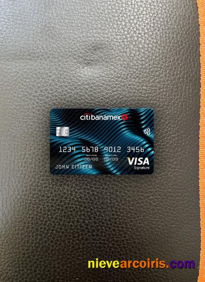 Mexico Citibanamex bank visa signature card photolook